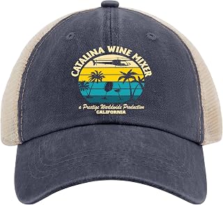 Catalina Wine Mixer California Trucker Hats for Women Outdoor Caps for Mens Workout Cap Quick Dry Outdoor Cap