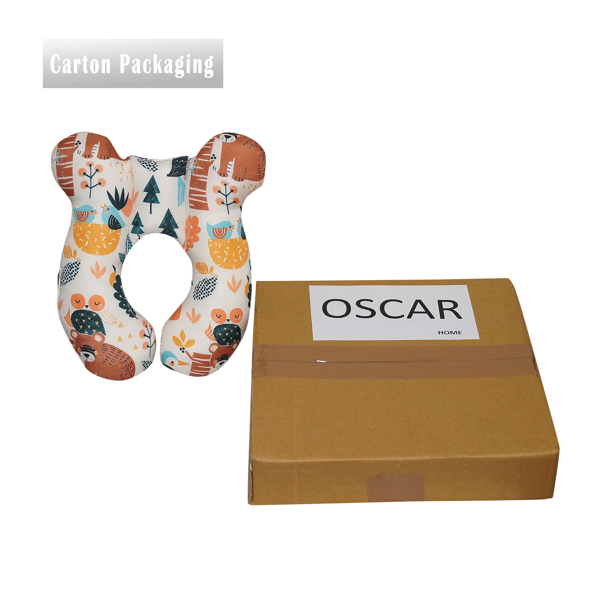 Oscar Home Infant Head and Neck Support Pillow for Car Seat, Baby Travel Pillow, for 0-18 Months Old Baby, Kid's Neck Pillow, Soft and Skin Friendly, Baby Neck Pillow (Pandora) - Image 3 thumbnail