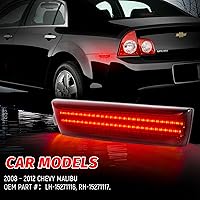 Vista 2 de Luz LED de marcador lateral trasera, lente ahumada, compatible con Chevy Malibu 2008-2012, 2 piezas, 5 veces más brillante, IP67 impermeable, Plug