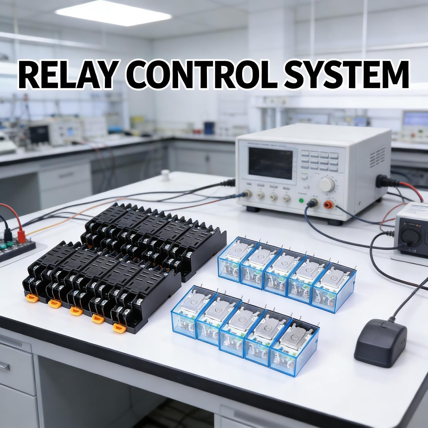 8 Pin Relay Base Set with LY2NJ Coil, DC 24V, 10 Pieces - Durable Electronic Component, High Operating Frequency, Easy Installation for Control Circuits