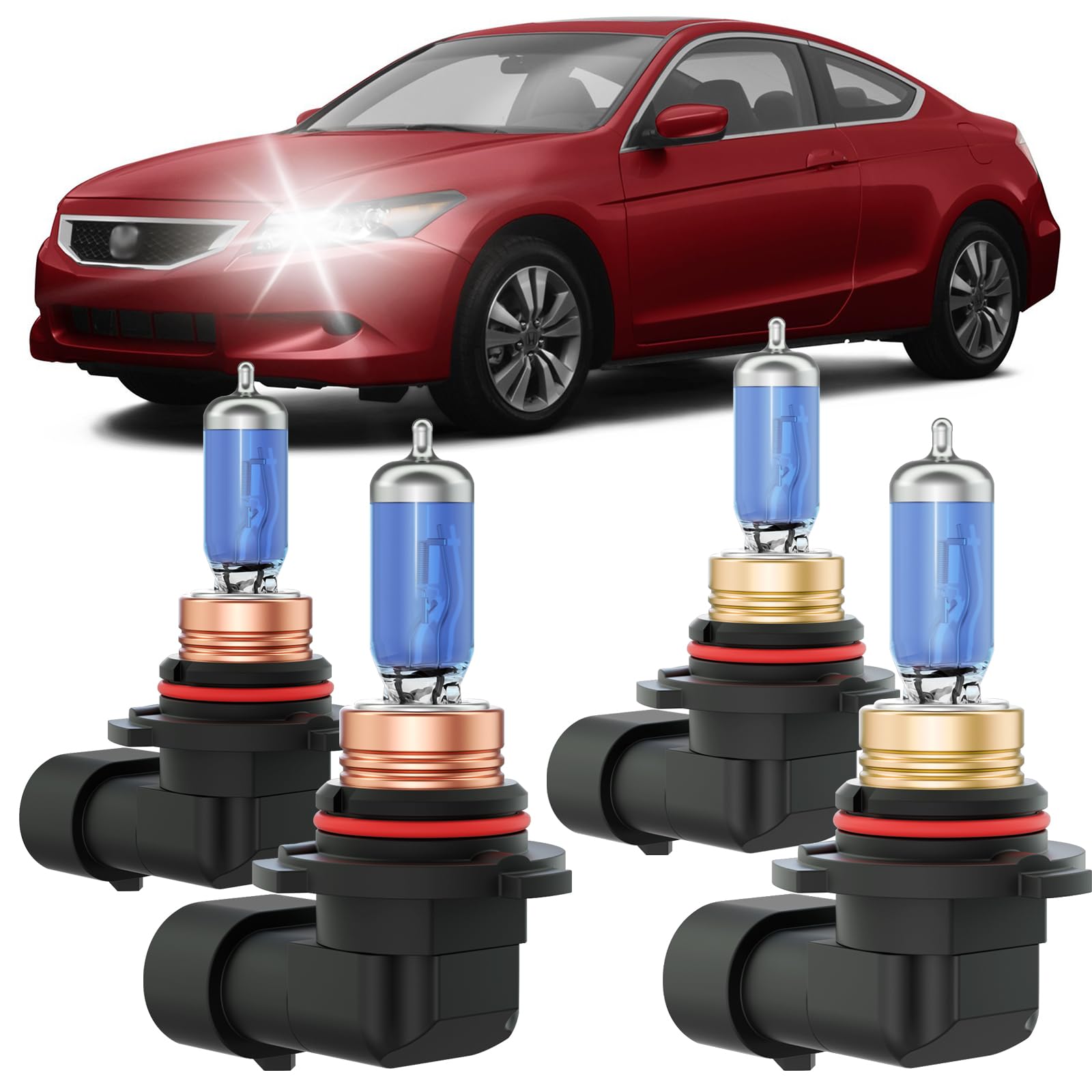 XFLHEHD Fits for 1995-2012 Honda Accord Halogen Headlight Bulbs Combo