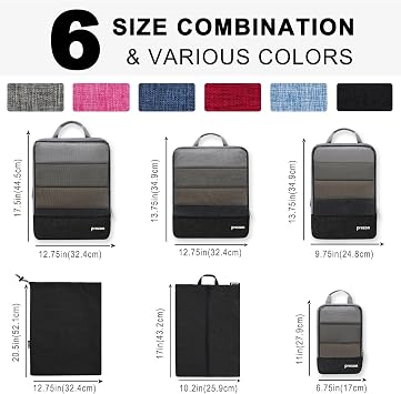 Compression Packing Cubes with Travel Shoes Bag and Laundry Bag, Luggage Organiser Set, Extensible Suitcase Organiser, Packing Organisers for Suitcases, Packing Cubes for Travel or Storage