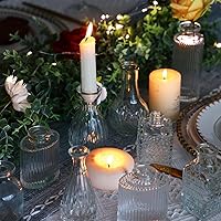 Vista 3 de Fixwal Juego de 36 Floreros de Vidrio para Capullos, Floreros Pequeños para Flores, Floreros Transparentes para Capullos para Centros de Mesa