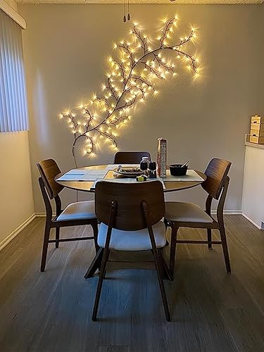 Miniatura 7 de 2 piezas de luces de enredadera de sauce encantadas para decoración del hogar, ramas iluminadas flexibles DIY con control remoto con temporizador y