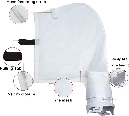 Miniatura 3 de ATIE Bolsa de malla fina para limpiador de piscinas con cierre de gancho y bucle compatible con Pentair Kreepy Krauly Legend, Platinum Pool Cleaner