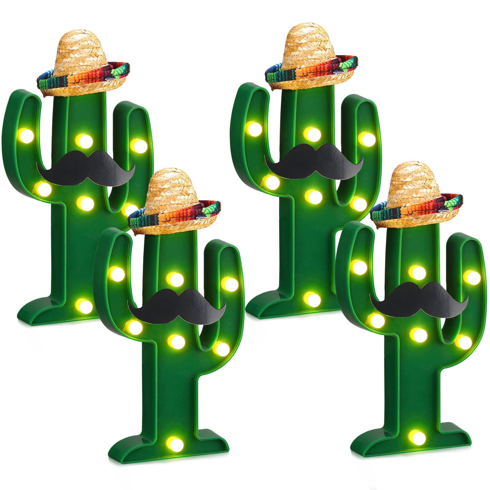 Fiesta Mexican Party Decoration LED Cactus Light with Mini