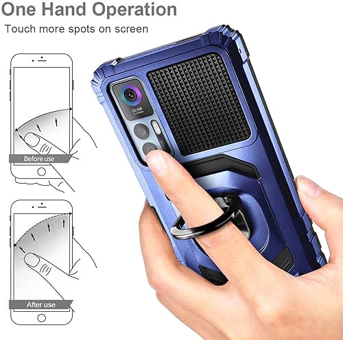 Miniatura 7 de NZND Funda para TCL Serie 30 con protector de pantalla de vidrio templado, protector de cuerpo completo grado militar, cubierta magnética para