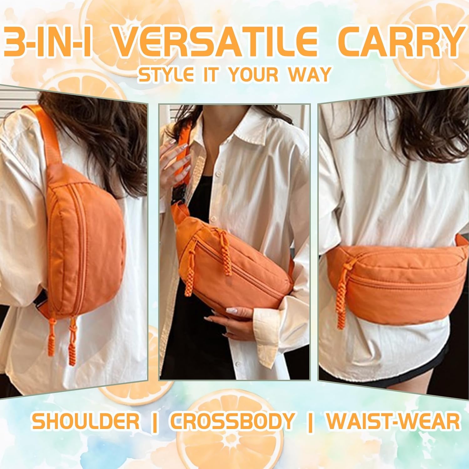 Belt Bag for Women,Crossbody Bags Fanny Packs for Women,Cross Body Bag(Orange)