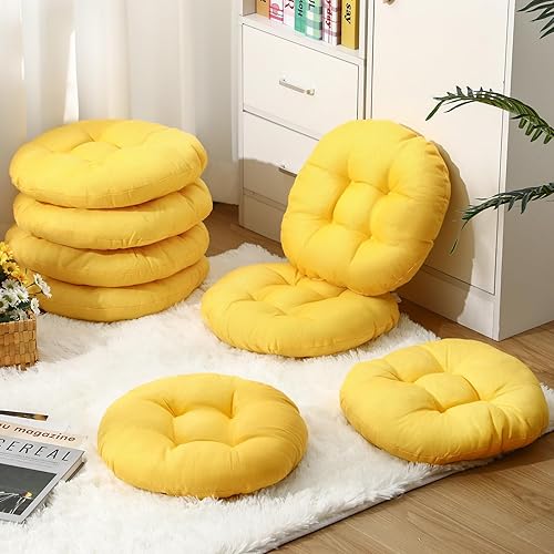 Miniatura 42 de Fumete 8 cojines redondos de piso de 16 pulgadas para niños y niños pequeños, cojín de suelo flexible para muebles de aula, para el hogar, Azul real