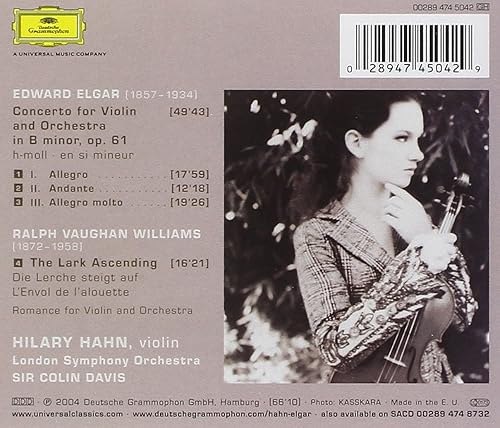 Vista 2 de Elgar Violin Concerto Vaughan Williams The Lark Ascending