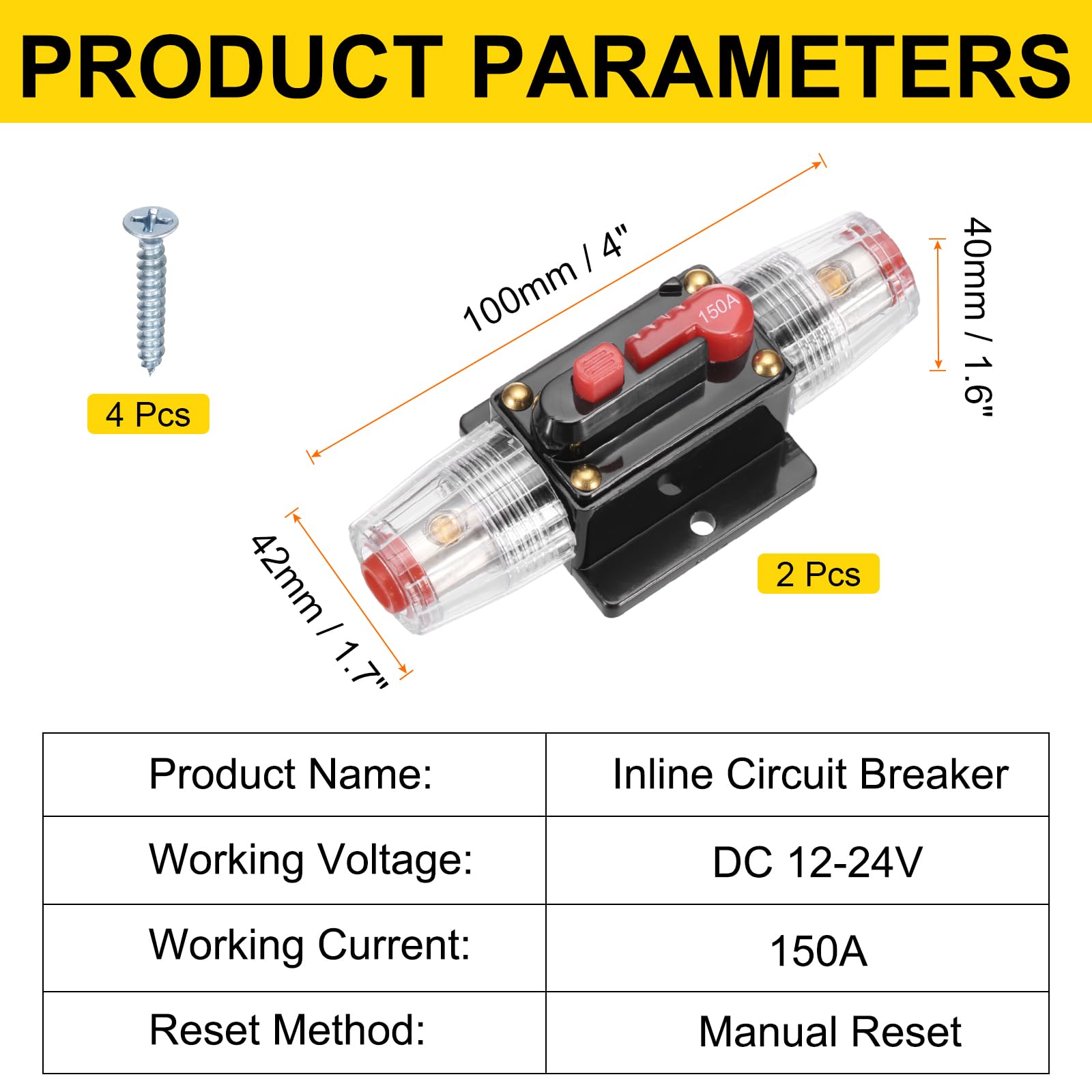 DMiotech 2 Pack 150A Circuit Breaker - Image 2