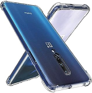 Dl3 Mobilak Case Compatible with OnePlus 7 Pro, Cover Silicone Transparent TPU Gorilla Anti-shock Protector Camera Shockproof Corners - Clear