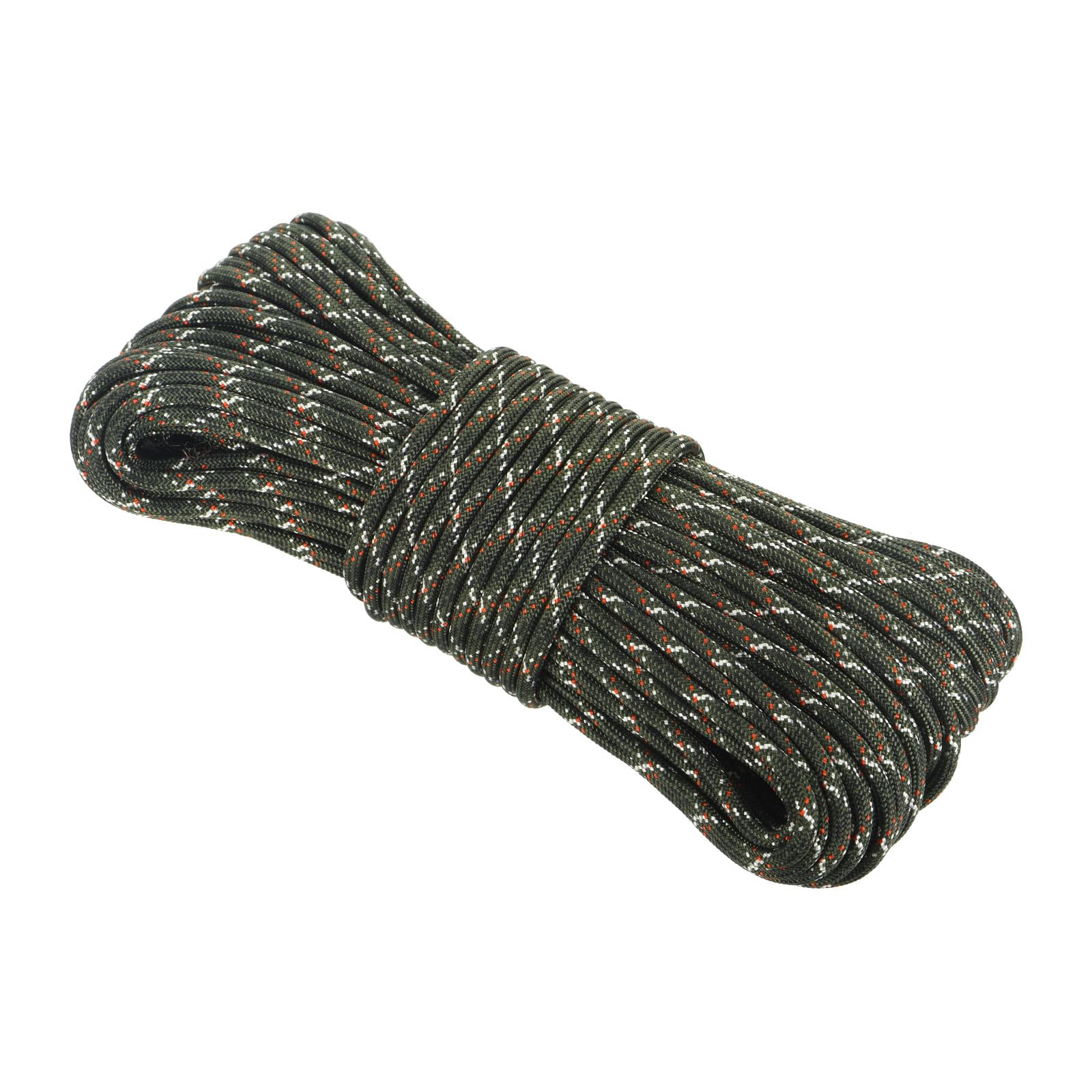Rebower 550 Paracord Rope 31m, 4mm Thin Paracord Nylon Cord 7-Strand Core [for Tent Camping Outdoor Gear] - Black Brown