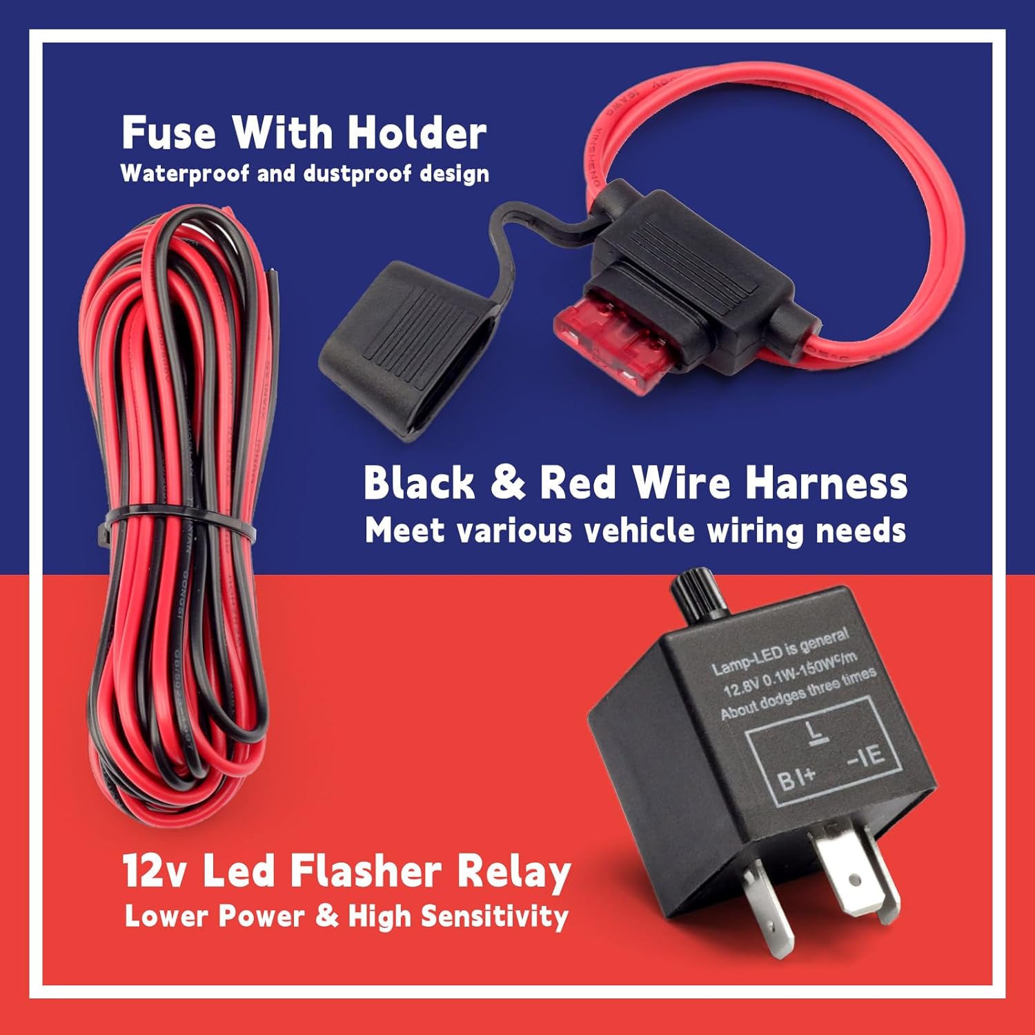 Universal ATV UTV SXS Turn Signal Street Legal Blinker Kit with 110DB Horn Reverse Hazard Light Rocker Switch USB Flasher Relay Compatible with Polaris RZR Ranger Xp Turbo Can-Am Kawasaki Golf Cart