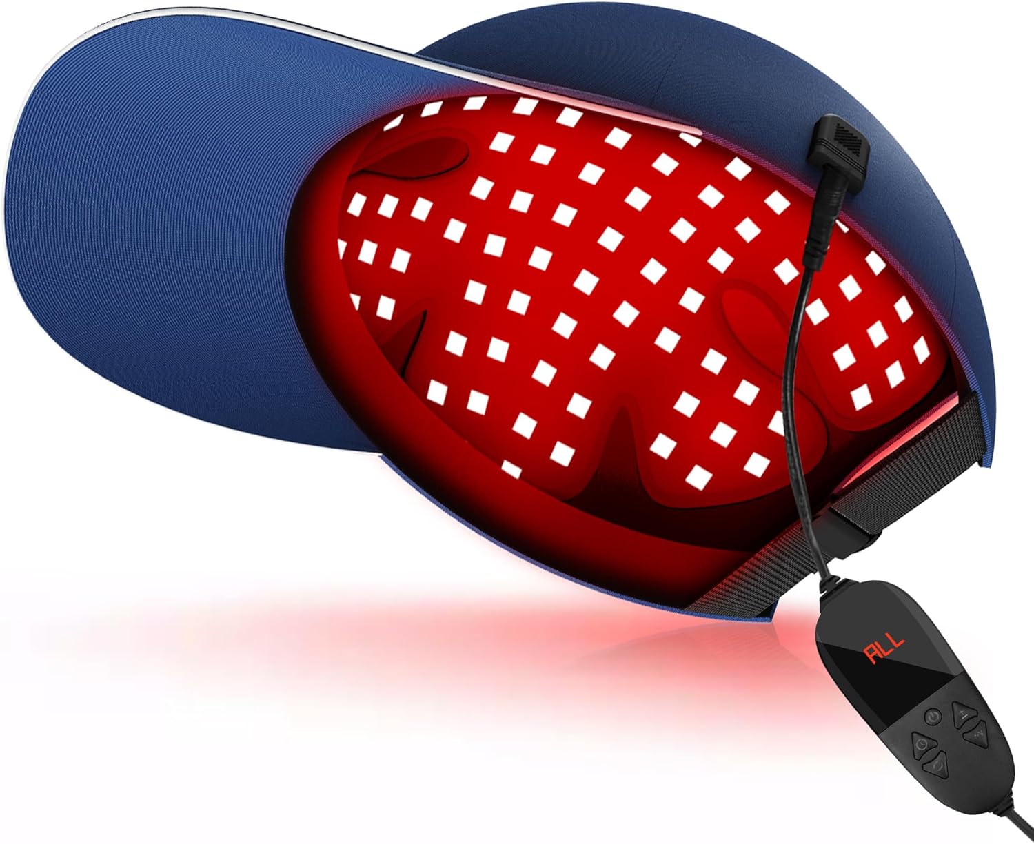 Red Light Cap, Red Light Hat for Head, 630nm 850nm 940nm Infrared Light Cap Adjustable Size, and Pulse Mode