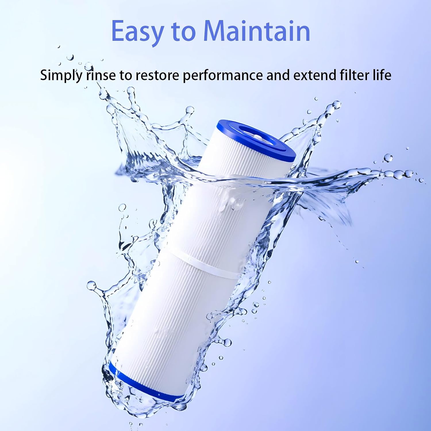 TRF-4950 Filter PRB50-IN Compatible Spa Filter Cartridge,50 Sq. Ft Hot Tub Filter Replacement for Unicel C-4950, Aladdin 15002, SD-00201, SD-00455, 25391, PLE-051-0088, PLE-051-9180