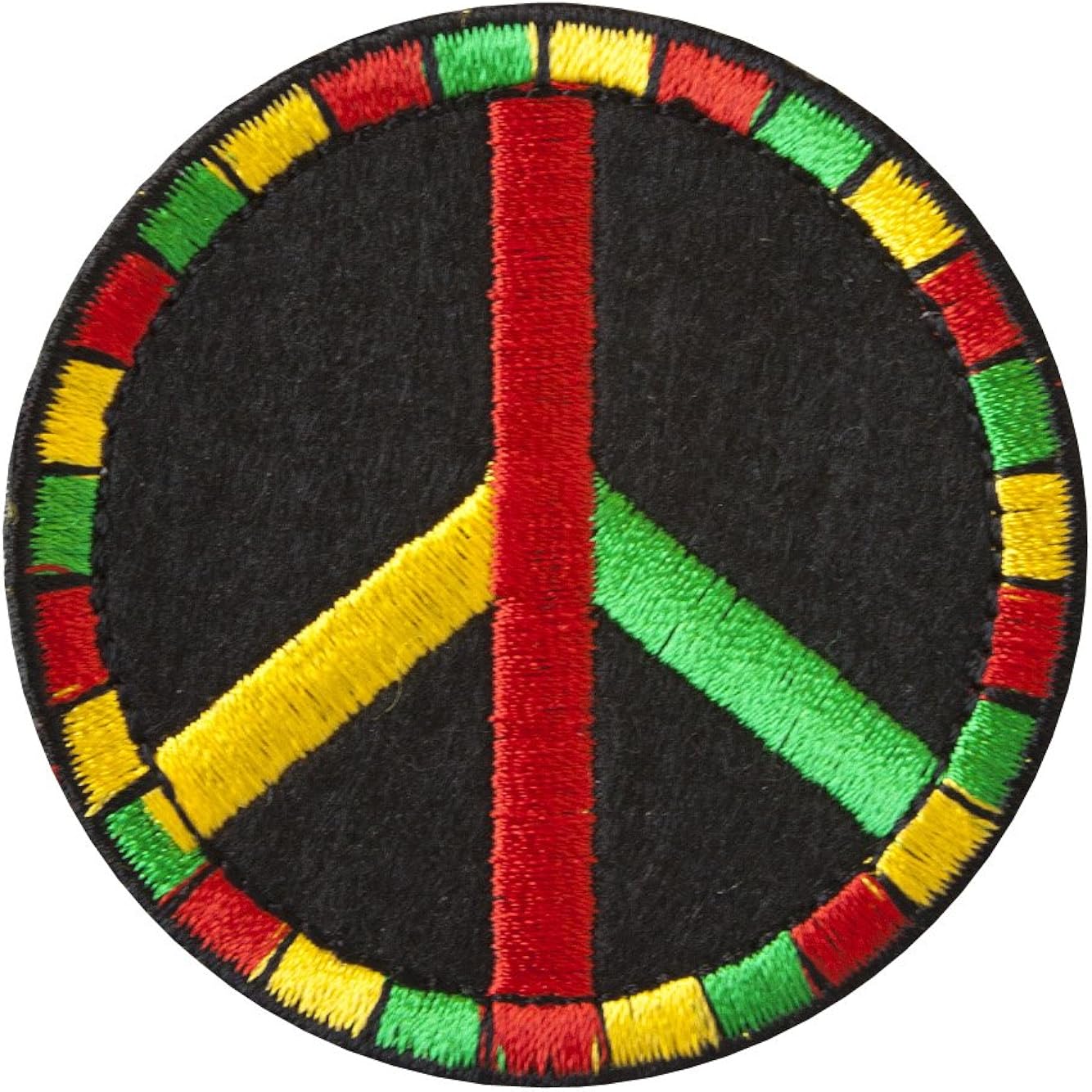 Amazon.com: Gravity Trading Rasta Stripe Peace Sign Patch : Arts ...