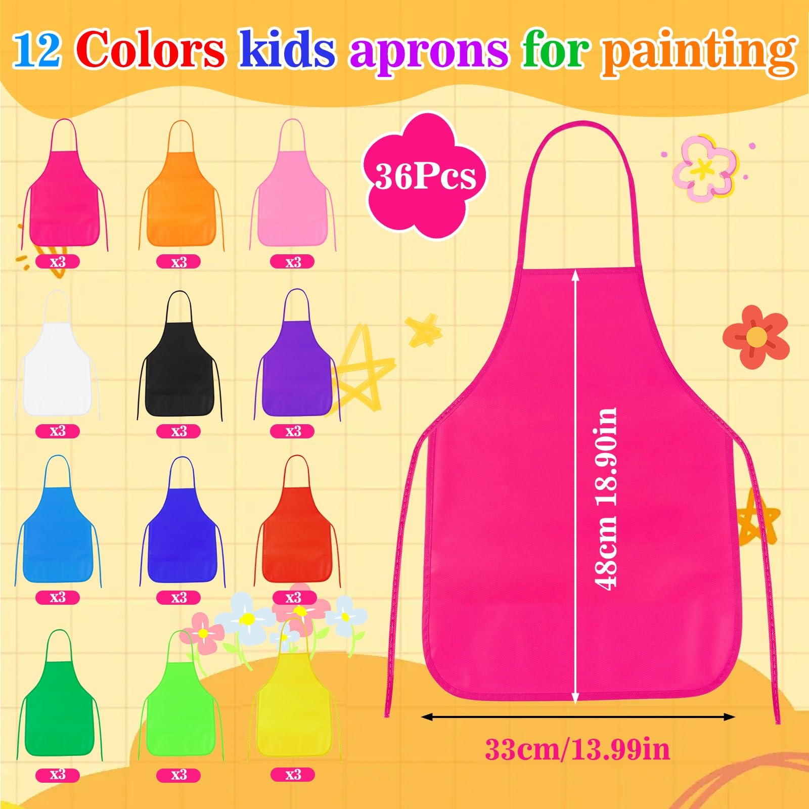 Delantales de pintura para niños, delantal de pintura PLULON a granel para niños, batas de arte para pintura artística, manualidades, hogar, cocina, aula