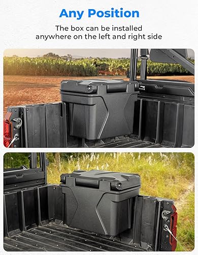 Miniatura 7 de KEMIMOTO Caja de almacenamiento antirrobo mejorada de 5.5 galones compatible con Polaris Ranger 1000 XP 900 800 700 570 500 (2013-2025), Polaris