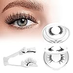 Higu clace Magnetic Eyelashes with Applicator 2 Pairs Magnetic Lashes Natural Look Wispy Magnet Lashes Easy to Wear and RemoveDJCX-A+B01)