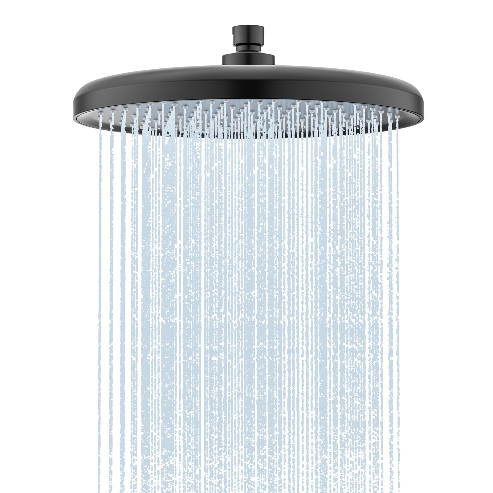 25cm Alcachofa de ducha efecto lluvia,Ducha Tipo Lluvia,Ducha Lluvia 360° Ajustable,Alcachofa de Ducha Grande Anticalcáreo y Alta Presión,Cabezal de Ducha de Cascada