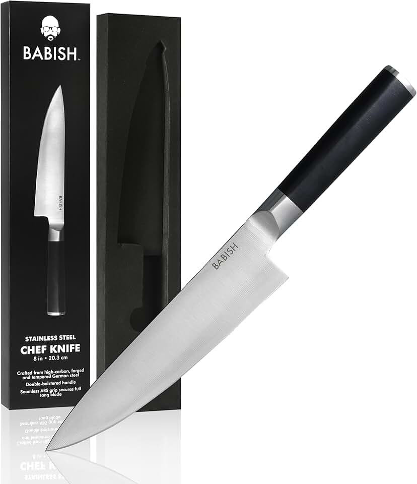 Faca de cozinheiro Babish, aço alemão, 20 cm, aço inoxidável