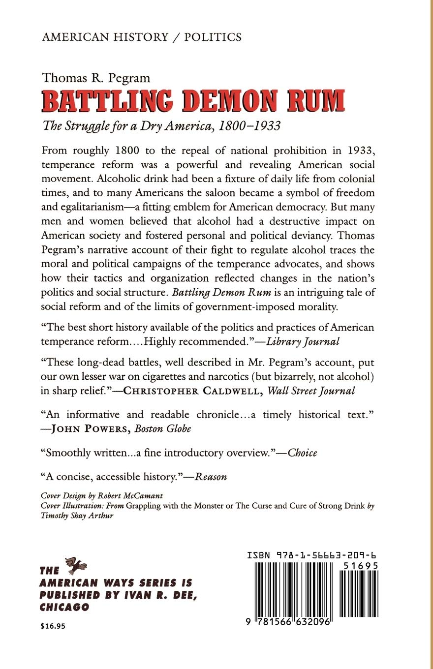 Battling Demon Rum: The Struggle for a Dry America, 1800-1933 (American Ways)