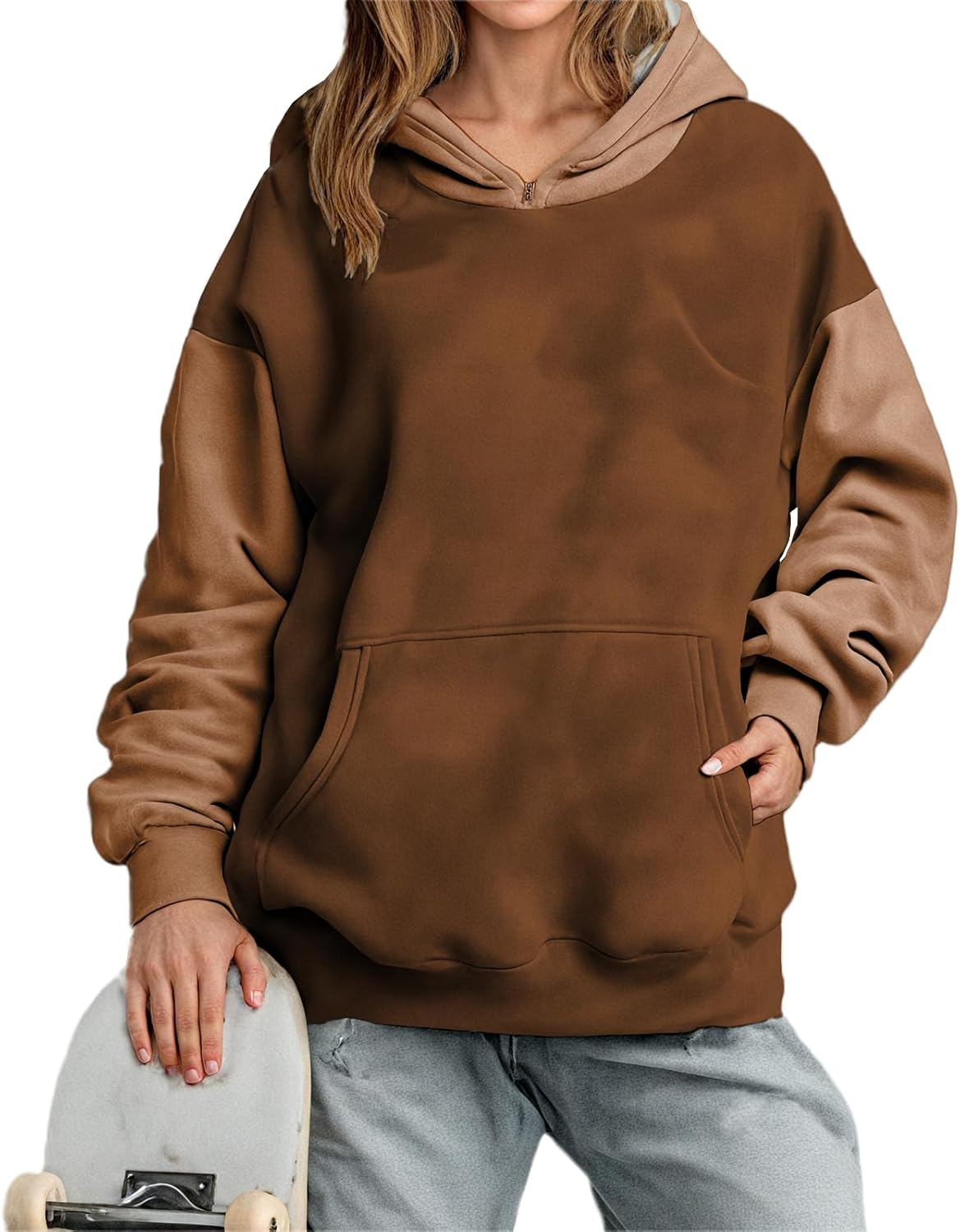 Oversized Sweatshirt for Women Boho Fall Hoodies Casual Daily Wear Plus Size Sweats...