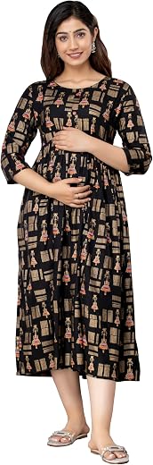 Rajwada Dress Maternity Kurti for Women | Baby Shower Photoshoot Dress | Baby Feeding Dress | Trending Maternity Dresses |...