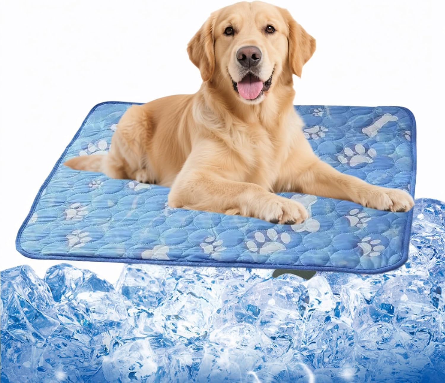 XL Dog Cooling Mat 39.37x27.56 Inches - Self Cooling Pad for Large Breeds, Portable Pet Cooling Pad for Crate & Outdoor Use, Durable Oxford Fabric (XL, Dogs & Cats)