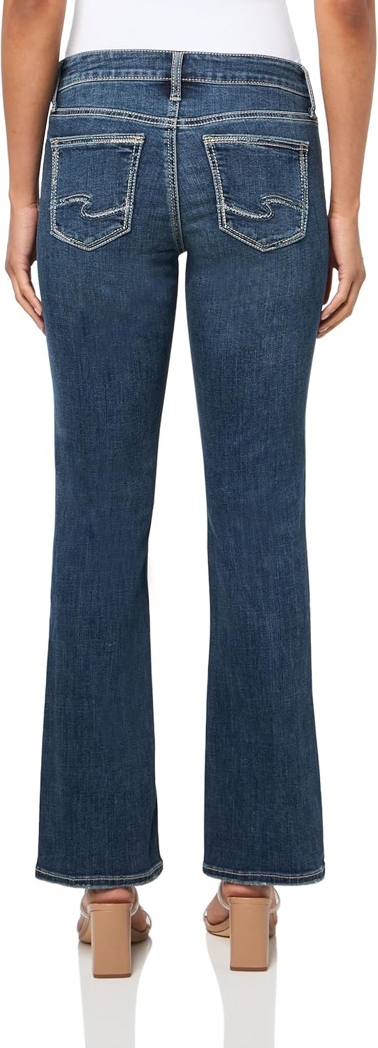Silver Jeans Co. Women’s Elyse Mid Rise Comfort Fit Slim Bootcut Jeans