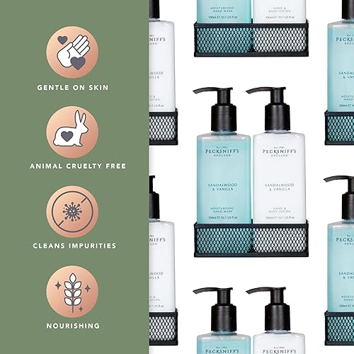 Miniatura 5 de Pecksniff's Juego de dispensador de jabón de cocina, loción de jabón líquido hidratante para manos para fregadero de cocina, encimera de baño, con