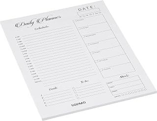 Amazon Brand - Solimo To Do List Daily Planner Notepad A4 Organizer Writing Pad for Home, Office, Work, Stationery Supplies, 50 Pages
