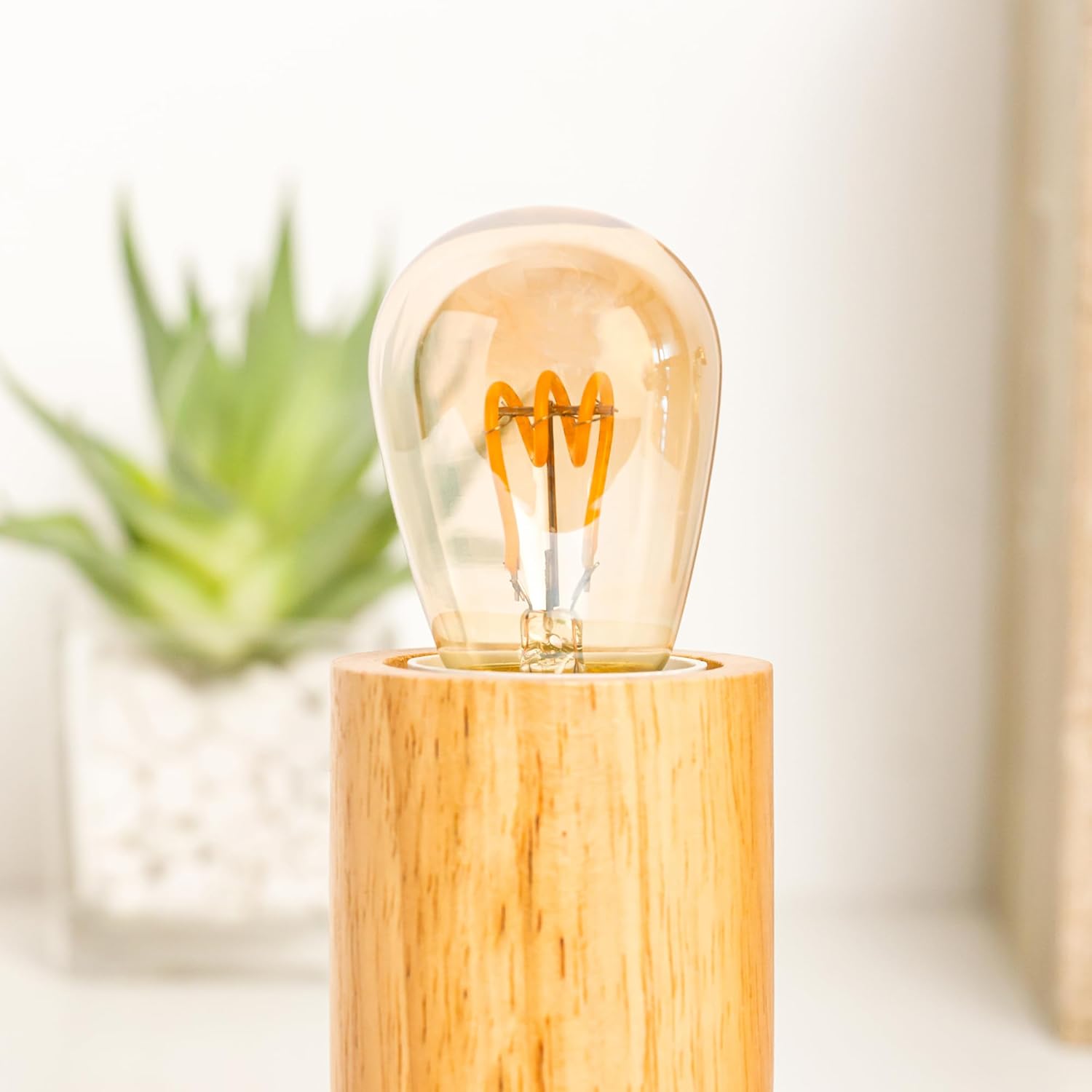 E26 LED Vintage Edison 25 Watt Light Bulbs,Amber Dimmable 3W Antique Spiral Bulbs,2200K Ultra Warm Light is Decorative for Household or Commercial,110V,2PCS