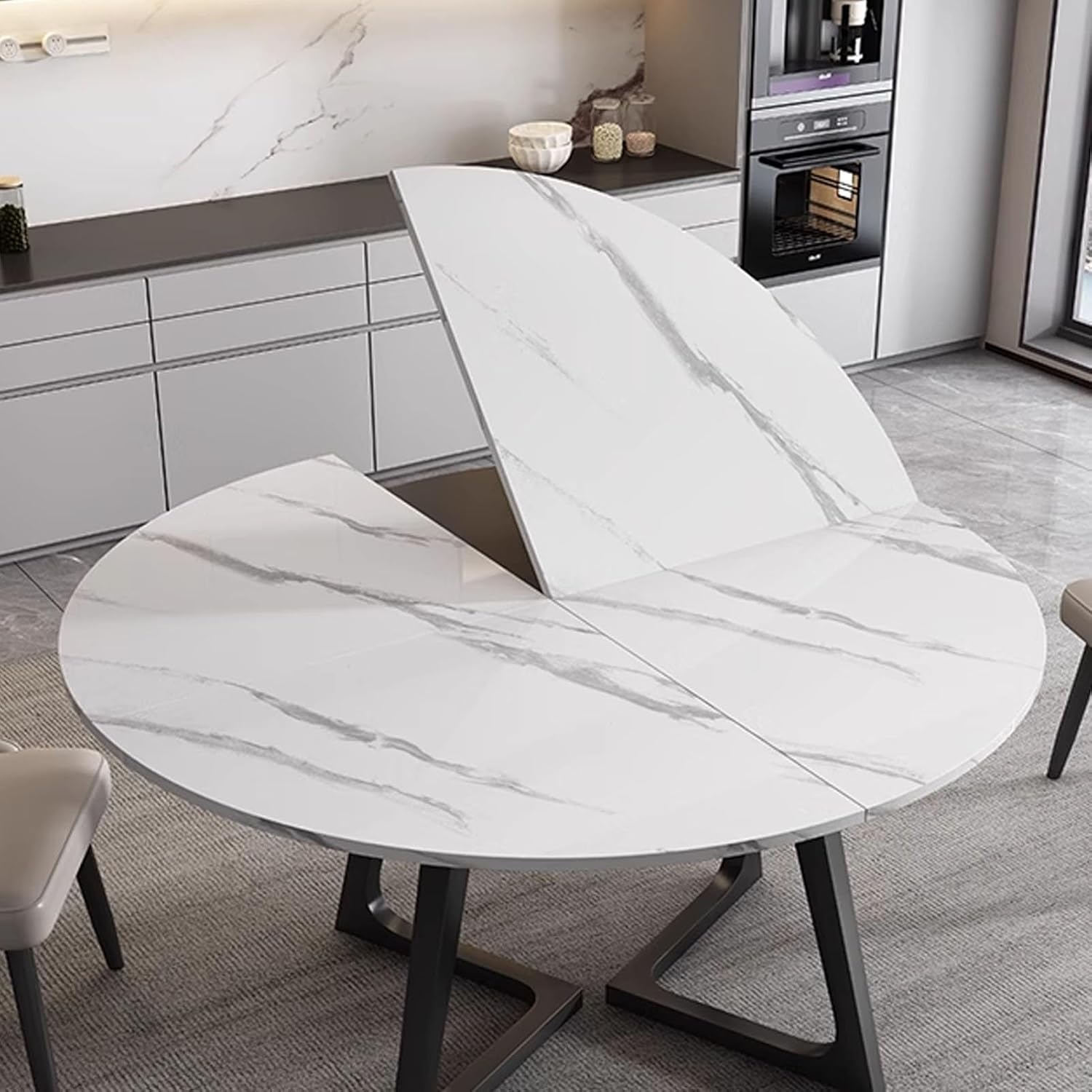 Large Round Foldable Table Top Extender Diameter 47.2/55.1/59/62.9/71/79in No Legs Table Tops Only Temporary Replace Tables Top Catering Banquet Party Desk(Brown,47.2in/120cm)