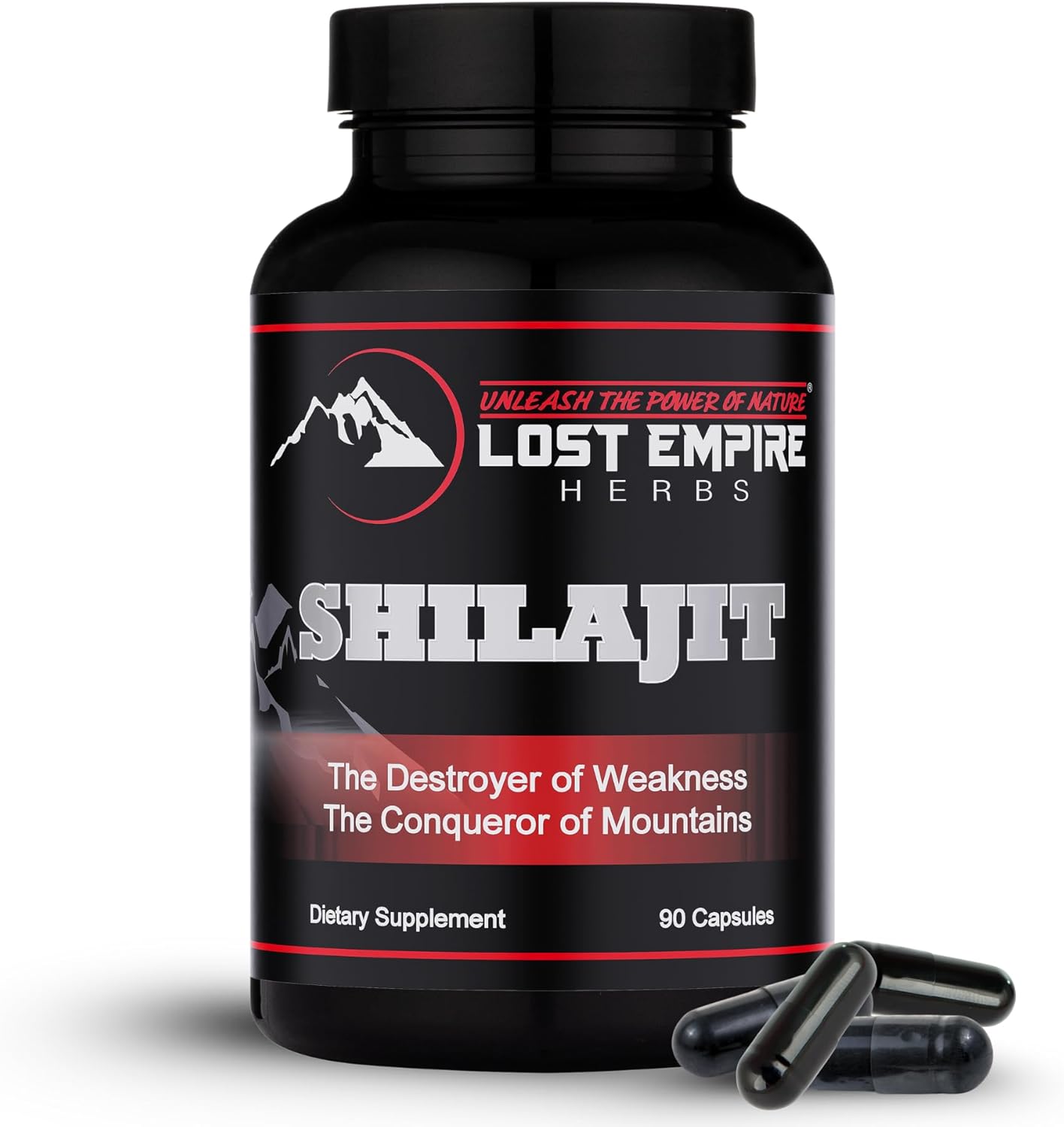Shilajit Capsules – Pure Ayurvedic Supplement | Natural Energy & Vitality Support | 90 Count
