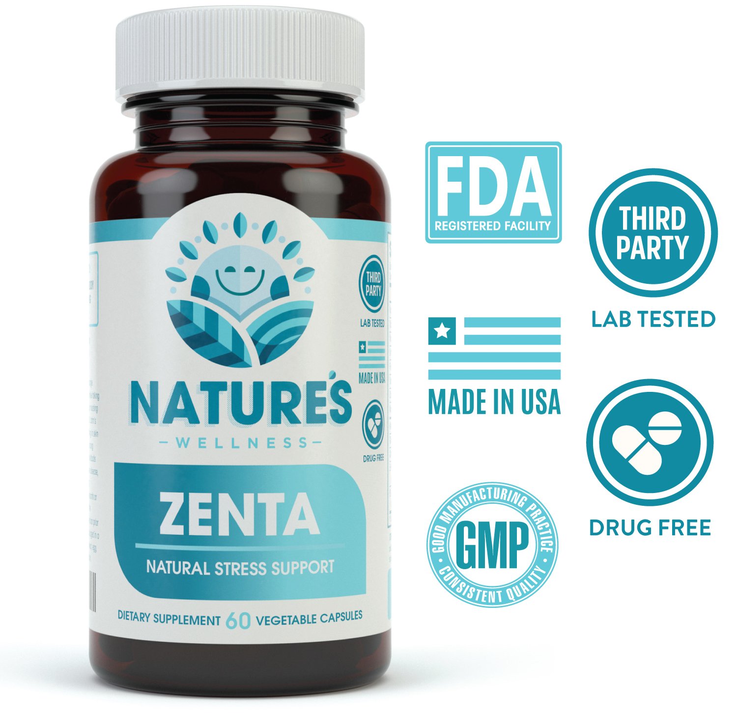 ZENTA The Natural Anxiety Relief and Anti Stress Supplement to Help Calm Body and Mind