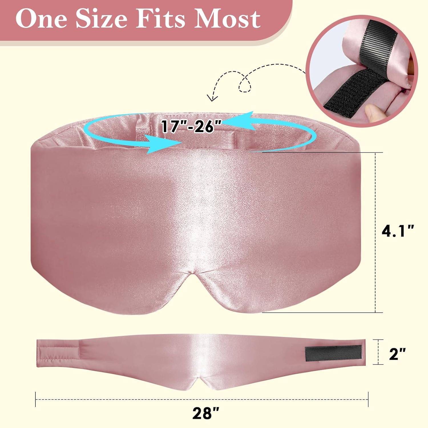 Silk Heated Eye Mask, USB Corded Electric Face Heating Pad for Sinus Pressure Relief, Warm Eye Compress for Dry Eyes, Stye and Tension Headache with 3 Temp Settings & 30-Min Auto Off, Champagne Pink