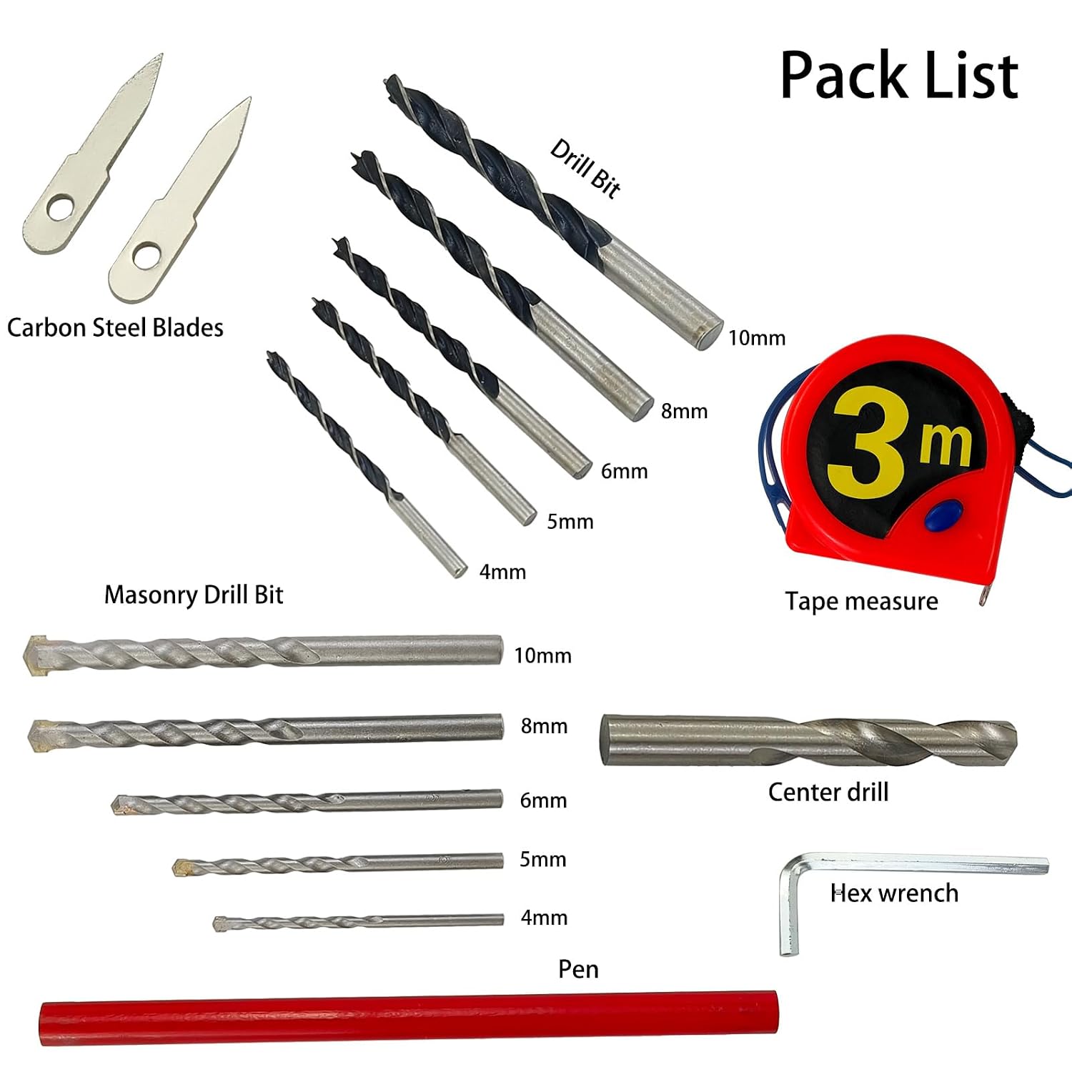 Adjustable Hole Saw Kit 1-5/8"–11-13/16" (40–300mm) – Twin Blade Recessed Cutter with ABS Dust Shield for Recessed Lights, Speaker Holes & Ventilation