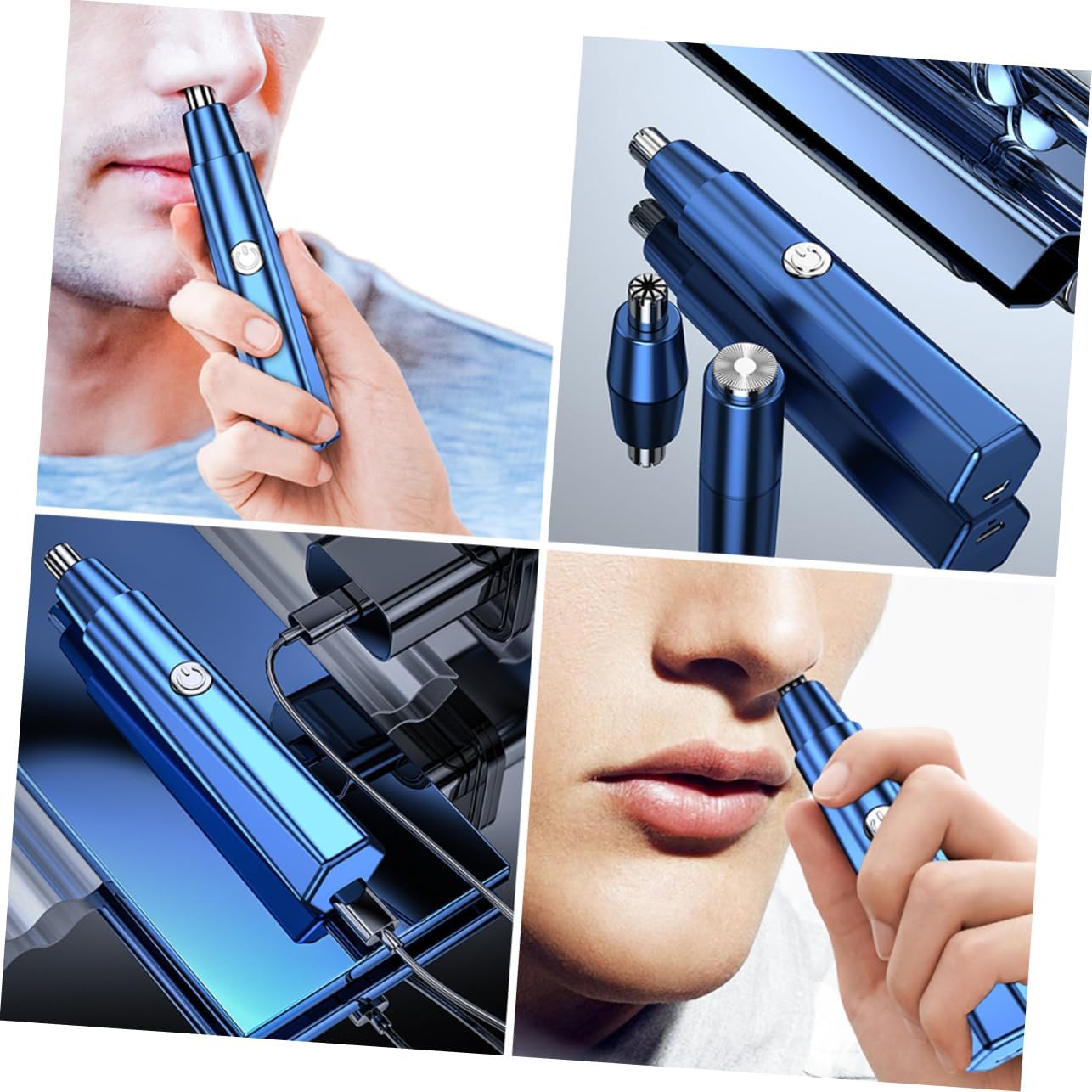 NOLITOY Two-in-one Nose Hair Trimmer Ear Facial Hair Remover Electric Detail Trimmer