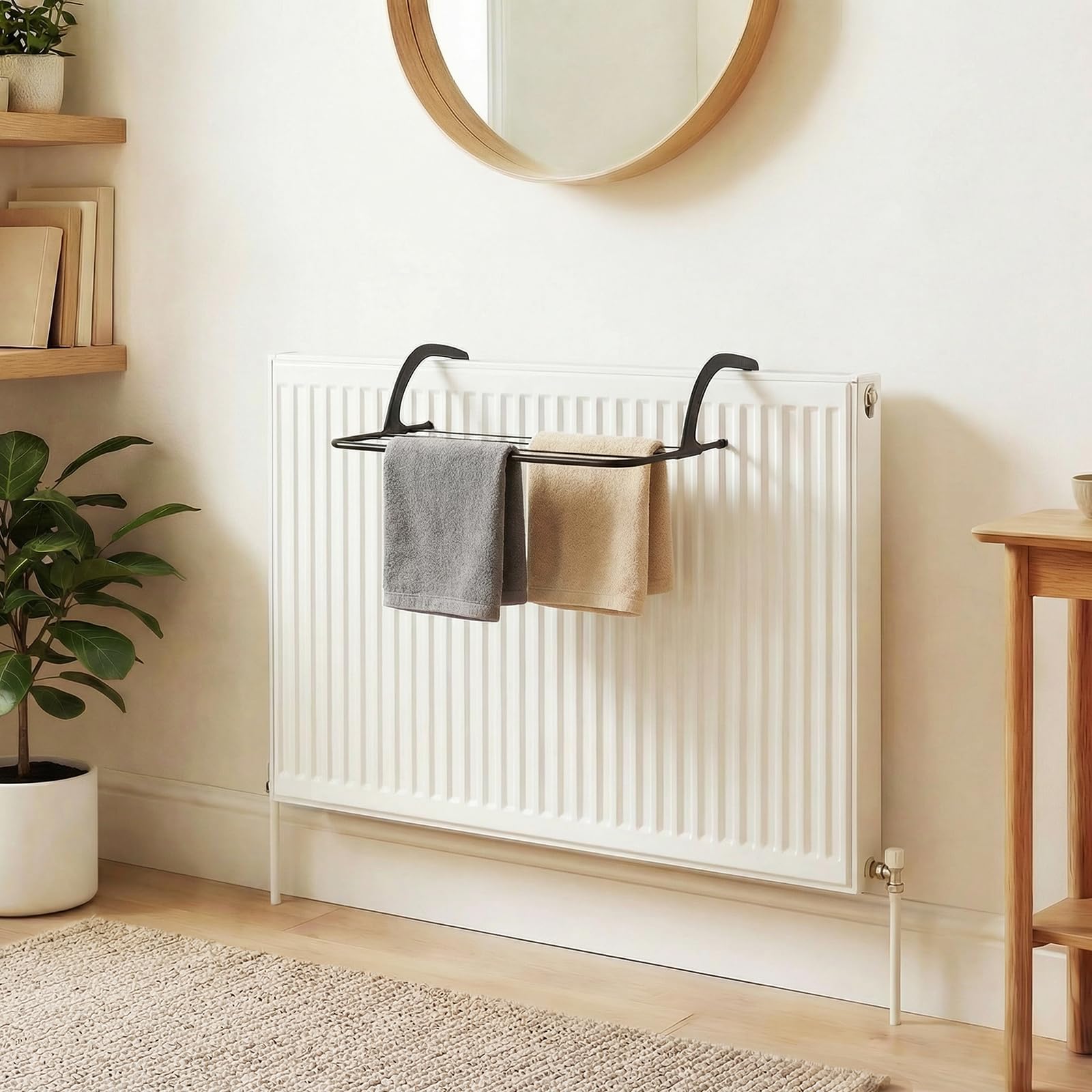 OHS Foldable Clothes Airer - Over Radiator Dryer - Black