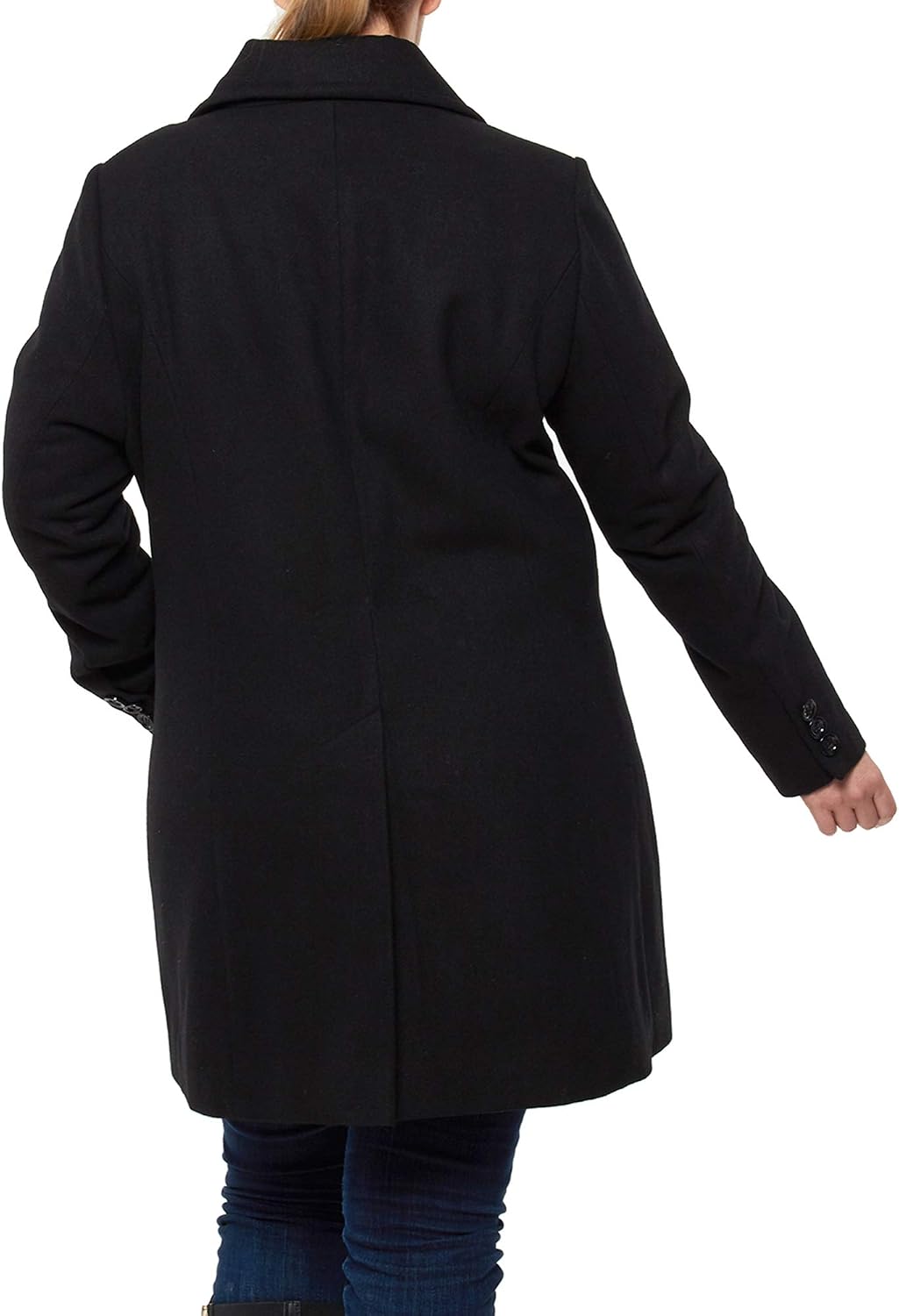 Alpine Swiss Alice Womens Plus Size Wool Overcoat Classic Notch Lapel Walking Coat