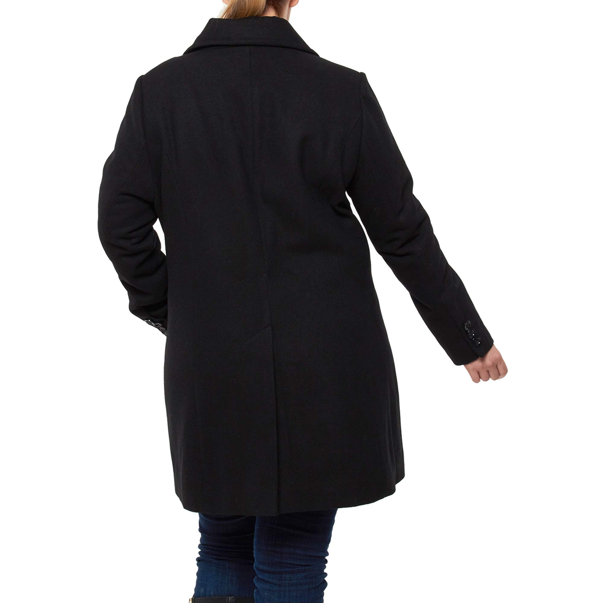 alpine swiss Alice Abrigo de lana de talla grande para mujer Abrigo clásico para caminar con solapa y muesca para mujer