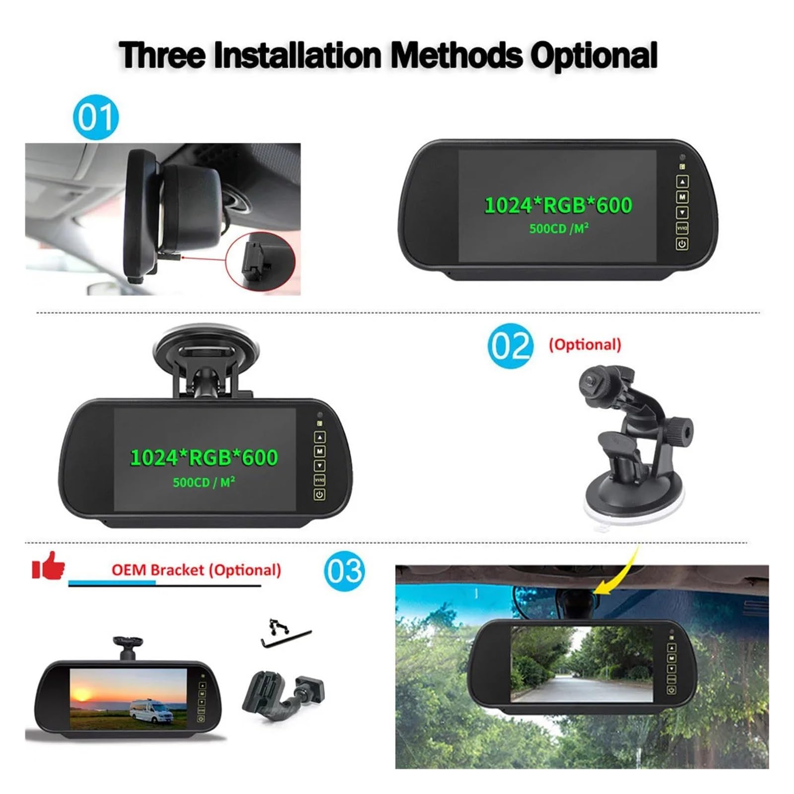 Dwuobiektywowe Światło Stopu Kamera Cofania Z Dwoma Obiektywami Zestaw Świateł Hamowania Cofaniem Stabilna Transmisja SygnałU(Suction Cup Mount)