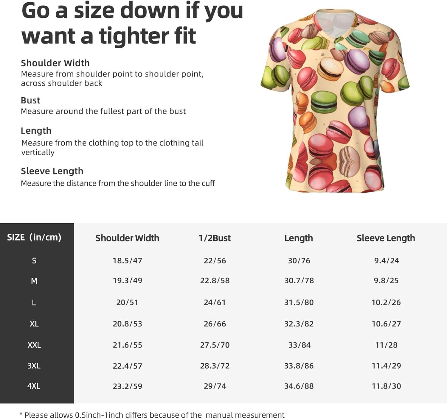 Macaron Biscuit Flavored Rugby Football Jersey for Men, Comfortable V-Neck Loose Fit Top for Team Sports Athletics