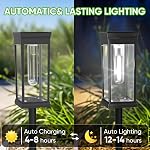 8 Pack Solar Pathway Lights Outdoor,Waterproof Brighter Solar Outdoor Lights,Auto On/Off Solar Lights Outdoor Garden,Outdoor Solar Lights for Walkway Driveway Garden(Cool White)