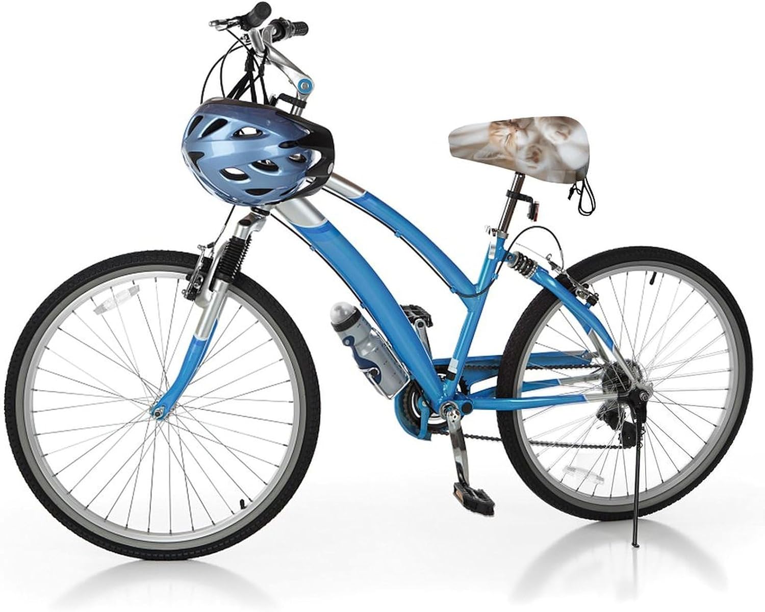 Kitten Sleeps Waterproof Bike Seat Cover with Drawstring image 5