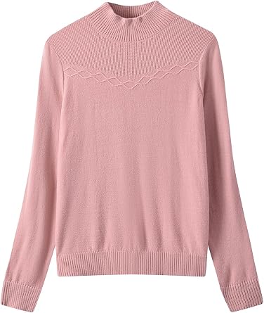 Womens Long Sleeve Cozy Knit Sweater Casual Loose Pullover Jumper Tops