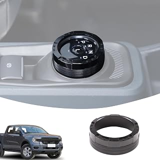Lcojicep Car Gear Shift Switch Knob Ring Trim Cover Compatible Ford Maverick 2022-2025，Central Control Gear Shift Knob Ring Cover Gear Shift Head Switch Cover Decorative Accessories (Black, B)
