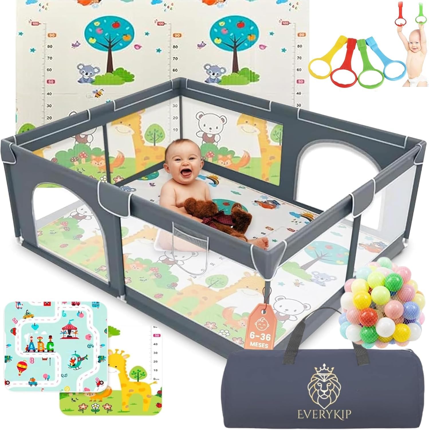 Parque con Alfombra Bebé